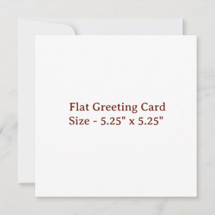 Cartão de Felicitações Plano de 5,25" x 5,25"