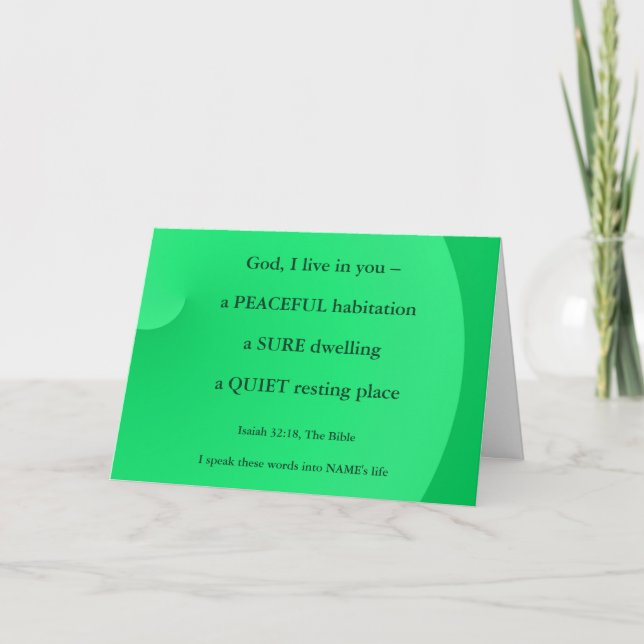 Cartão de Felitações com Versículo Bíblico para No (Frente)