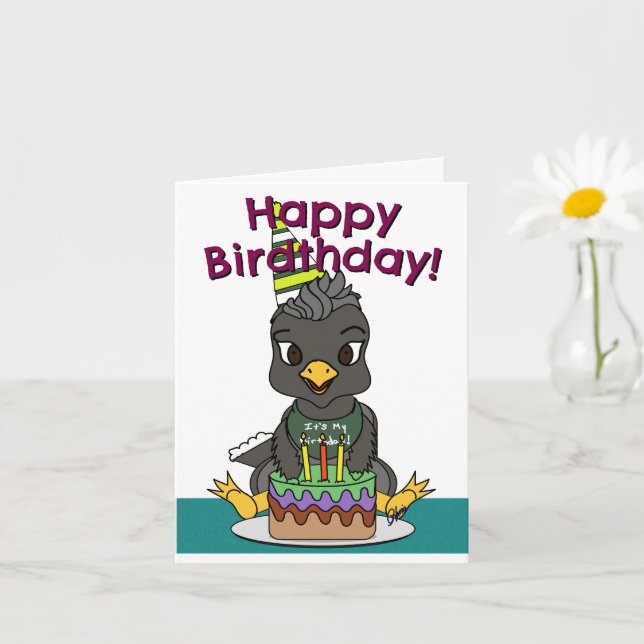 Cartão de Feliz Aniversário (Planta pequena)