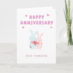 Cartão de Feliz Aniversário Coelho Apaixonado