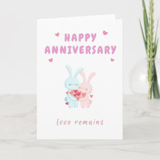 Cartão de Feliz Aniversário Coelho Apaixonado