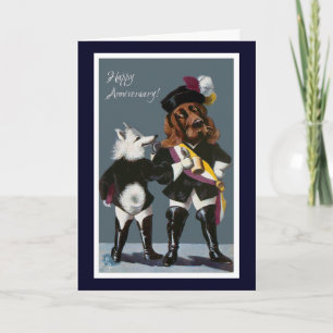 Cartão de Feliz Aniversário com Cachorros Engraçad