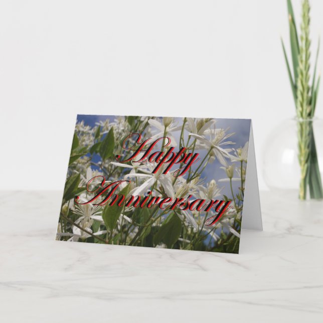 Cartão de Feliz Aniversário Com Flores (Frente)