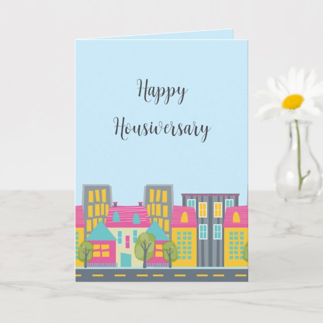 Cartão de Feliz Aniversário de Casa para Corretor  (Planta pequena)