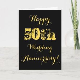 Cartão de Feliz Aniversário de Casamento de 50 ano