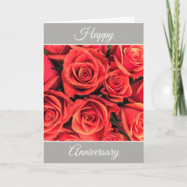 Cartão de Feliz Aniversário de Rosas Personalizado
