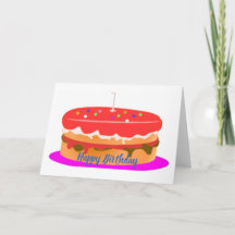 Cartão de Feliz Aniversário Dobrado