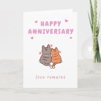 Cartão de Feliz Aniversário Gato Apaixonado