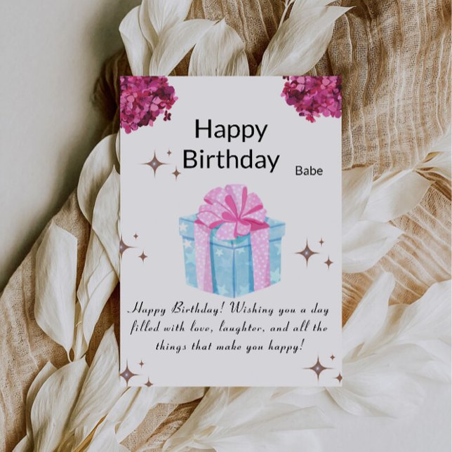 Cartão de Feliz Aniversário Imprimível (Printable Happy Birthday Card)
