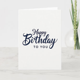 Cartão de Feliz Aniversário Índigo