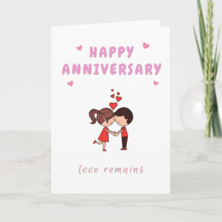 Cartão de Feliz Aniversário para Casal Vermelho