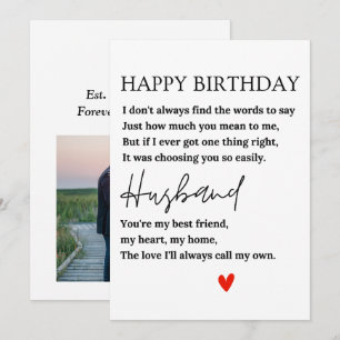 Cartão de Feliz Aniversário para o Meu Marido