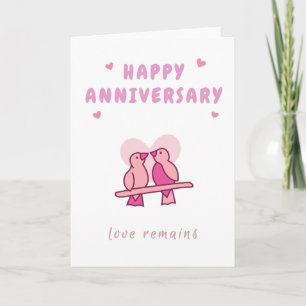 Cartão de Feliz Aniversário para Pássaro Apaixonad