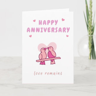 Cartão de Feliz Aniversário para Pássaro Apaixonad