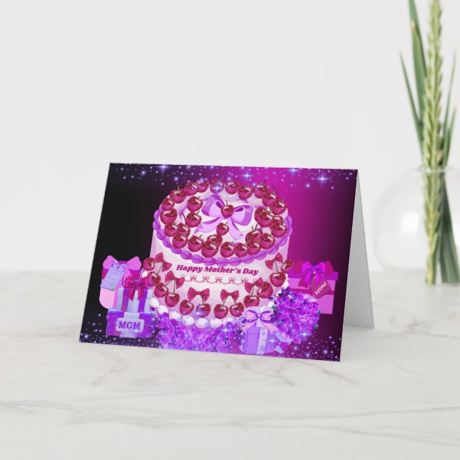 Cartão de Feliz Dia das Mães para Celebrar (Frente)