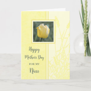 Cartão de Feliz Dia das Mães para Sobrinha Tulipa 