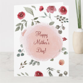 CARTÃO DE FELIZ DIA DAS MÃES(ROSAS)