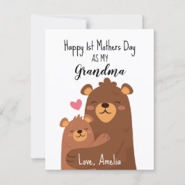 Cartão de feliz dia de as mães para a vovó, primei