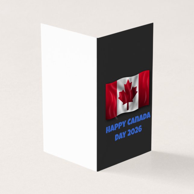 Cartão de Feliz Dia do Canadá (Exterior)