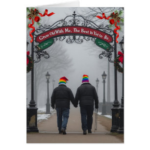 Cartão de Feliz Feriado de Amizade/Romance Gay ent