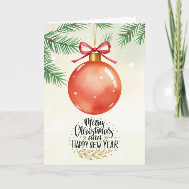 Cartão de Feliz Natal e Ano Novo (Frente)
