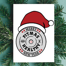 Cartão de Feliz Natal e Ano Novo Saudável