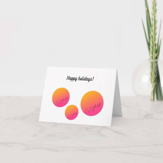 Cartão de felizes férias (Frente)