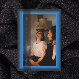 Cartão de Feriado Azul