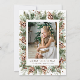 Cartão de Feriado Botânico de inverno