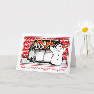 Cartão de feriado Burlar Dumpster