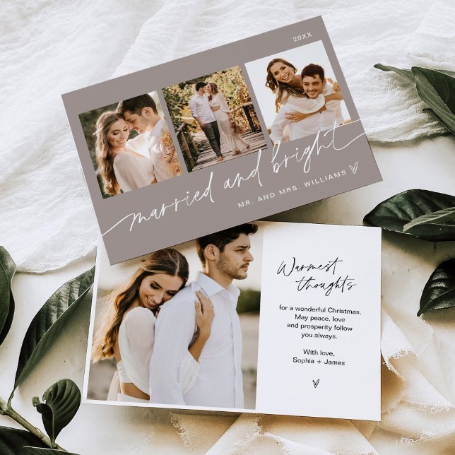 Cartão De Feriado Casado E Bright (Criador carregado)