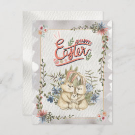 Cartão de Feriado Clássico do Felz pascoa Vintage