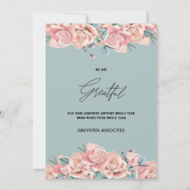 Cartão de Feriado com Logotipo Comercial de Script