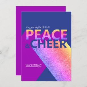 Cartão de Feriado da Empresa de Arte Word Azul, Ro