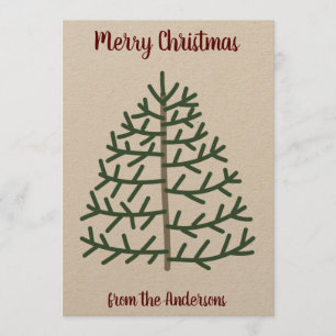 Cartão de Feriado da Família de Árvores de Impress