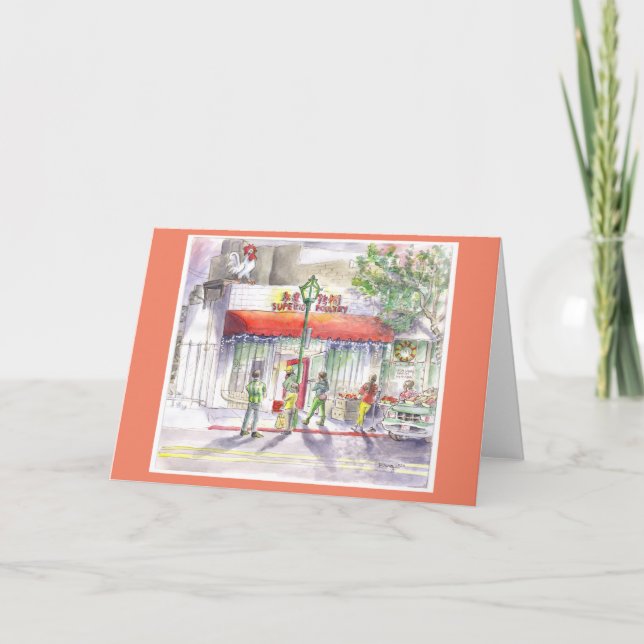 Cartão de Feriado de Abertura Chinatown (Frente)