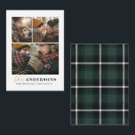 cartão de feriado de ação de graças de xadrez múlt<br><div class="desc">texto elegante do efeito ouro orçamentário,  tipografia ousada e xadrez verde o multicartão com fotos feriado certamente criará a impressão certa. espalhe alegria festiva para a ação de graças,  natal e ano novo</div>