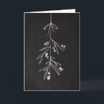 Cartão de Feriado de Arte Mistletoon Chalkboard<br><div class="desc">Desenhado à mão com um giz fino,  este cartão Mistletoe é uma maneira elegante de enviar sua saudação aos amigos e à família nesta temporada de festas.</div>
