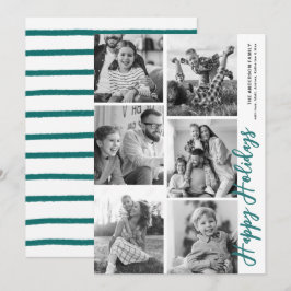 Cartão de Feriado de Booth de Foto - Evergreen