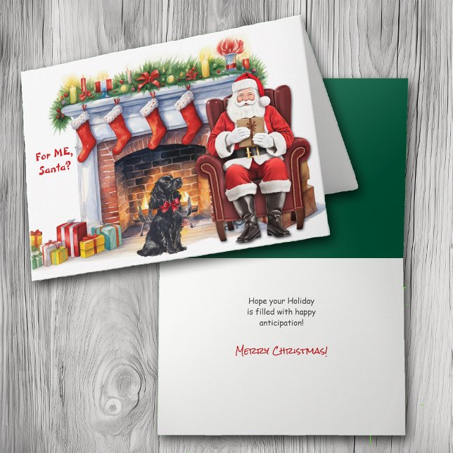 Cartão de Feriado de Cachorro Negro Gift-papais no (Criador carregado)