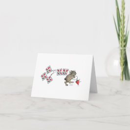 Cartão de Feriado de Coelho de Quilinação