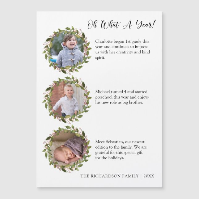 Cartão de Feriado de Colagem de Fotografias de Rev (Frente)