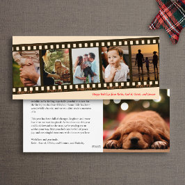 Cartão de Feriado de Colagem de Fotos da Vintage F