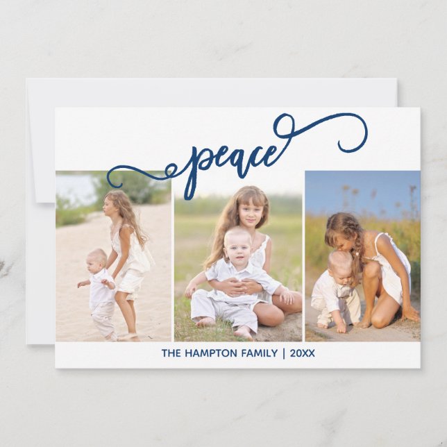 Cartão de Feriado de Colagem de Fotos de Férias de (Frente)