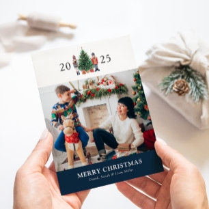 Cartão de Feriado de Colagem de Fotos de Natal Azu