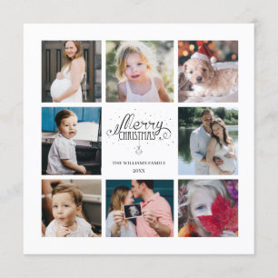 Cartão de Feriado de Colagem de Fotos para o Ano e