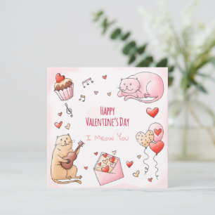 Cartão de Feriado de Dia de os namorados Bonito