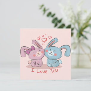 Cartão de Feriado de Dia de os namorados Bonito