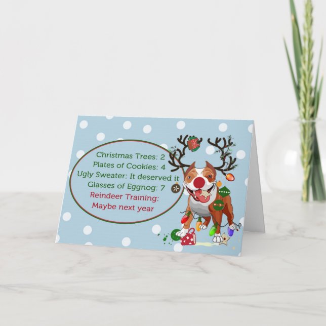 Cartão de Feriado de Emergência de Cão (Frente)