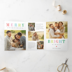 Cartão de Feriado de Feliz EDITABLE COR com três f